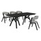 Armen Living Cortina and Rowan 5 Piece Black Rectangular Dining Set SETCODIBLK5B - alternate 1